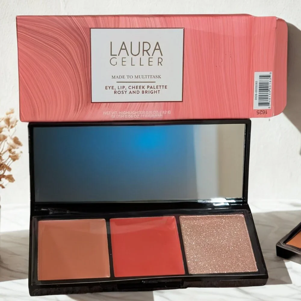 Laura Geller – Made to Multitask Eye, Lip & Cheek Palette • Rosy & Bright • NEW